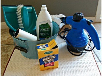 Using baking soda, dish soap, and a few other items around the house, you can quickly <a href="http://askannamoseley.com/2014/07/how-to-clean-a-car-seat/" target="_blank">clean your child's carseat</a>.