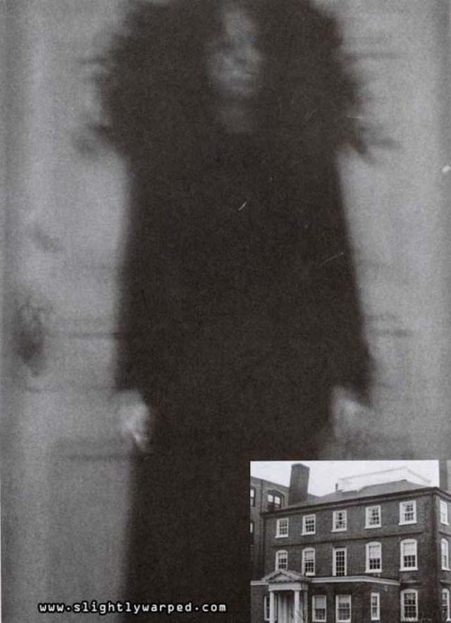 However, Corwin isn't the only ghost haunting the Ward House. There is also the spirit of a woman who was tortured and killed at the hands of Corwin. She has only been caught on film one time (pictured below), but you only need one photo to understand her true horror.