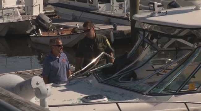 According to police, the vessel appears to have suffered a recent collision. Right now, they're treating it as a boating accident, but there could be more factors at play because they believe that it was stolen.