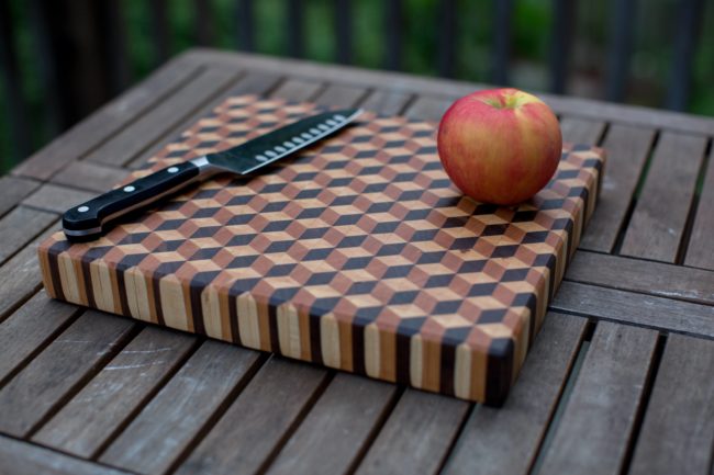 This cutting board is too pretty to use, but I think it's certainly a kitchen essential.