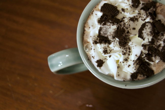 <a href="http://spoonuniversity.com/recipe/5-instant-hot-chocolate-upgrades/" target="_blank">Oreo hot chocolate</a> will keep you warm on those cool fall nights.