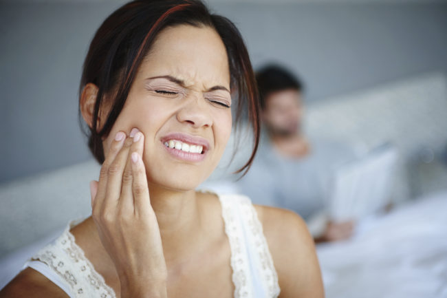 Have a toothache?  <a target="_blank" href="http://www.readersdigest.co.uk/health/health-a-z/aches-pains/how-to-relieve-toothache">Rub some ice</a> on the back of your hand between your thumb and forefinger -- this will help reduce the pain.