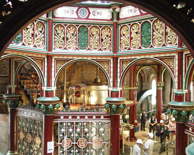 Crossness was designed in an eclectic Victorian style that originated in Germany known as "Rundbogenstil" or round arch style.