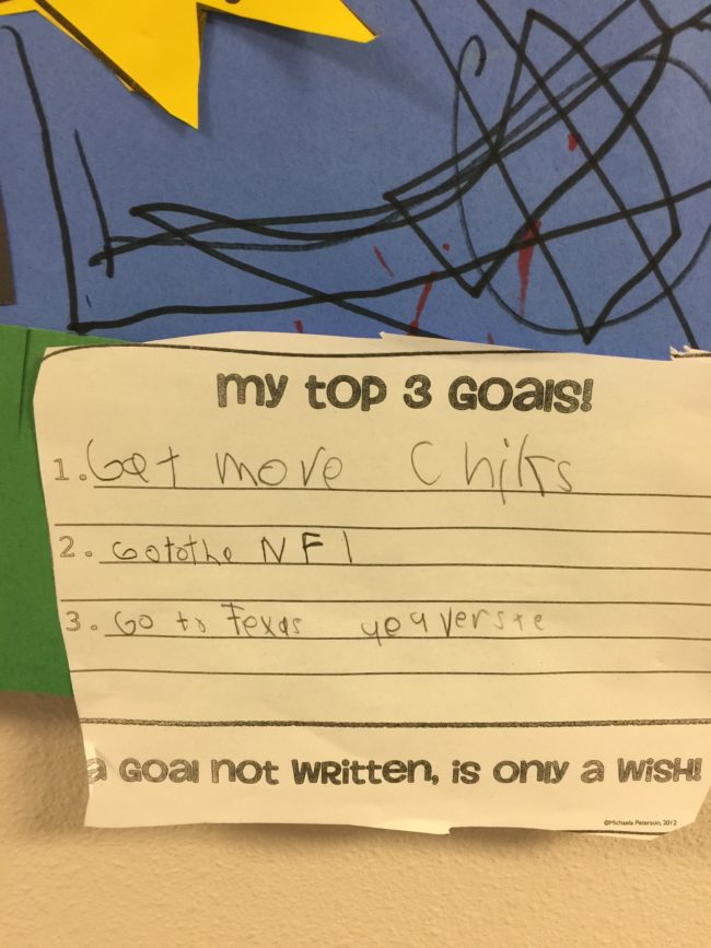 This kid clearly has his priorities in order.