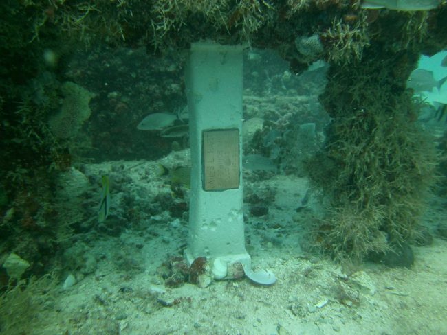 Similar to graveyards aboveground, this memorial reef houses a variety of sculptures, gravestones, and plaques.