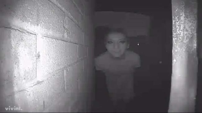 His smart doorbell also takes a snapshot each time it detects a visitor. This is one of the pictures it took. Terrifying, right? Looks like someone has a stalker.