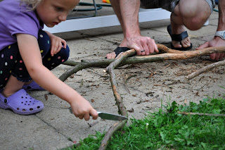 Their daughter was an awesome little helper.