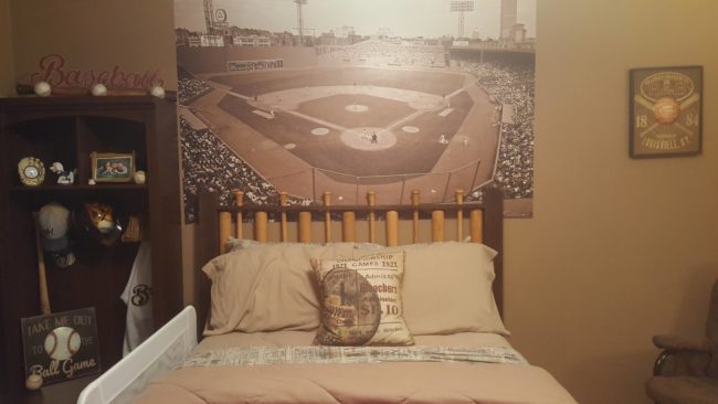 How cool is that?  Now his son's room is complete.