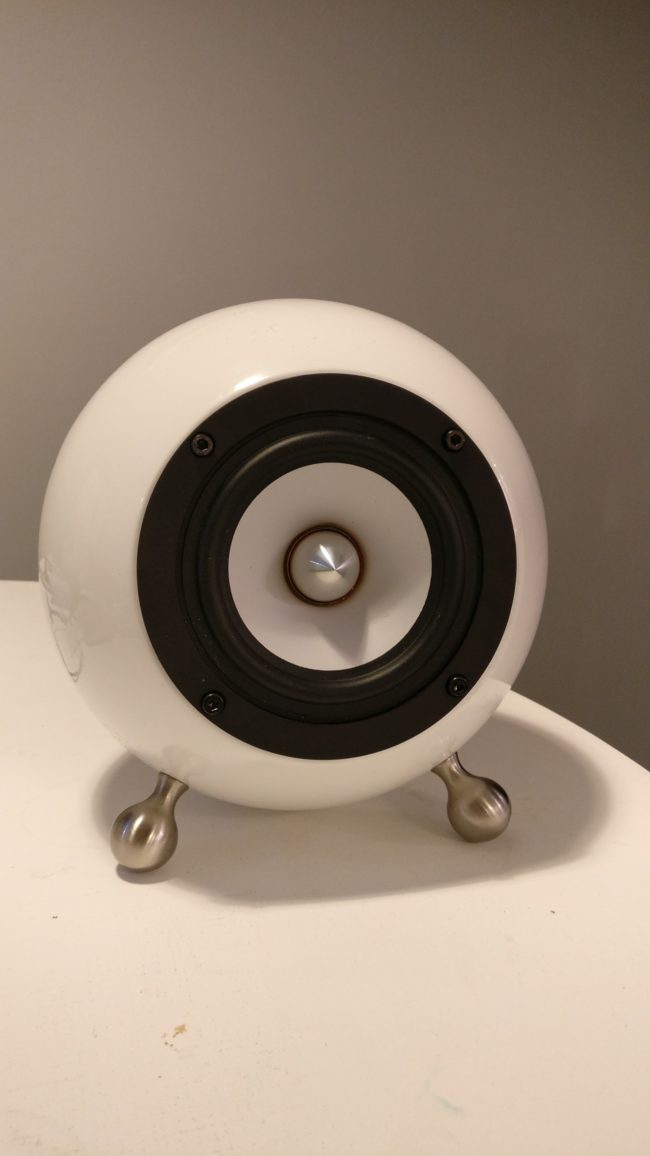 You would never guess these sleek and modern speakers were made out of salad bowls. 