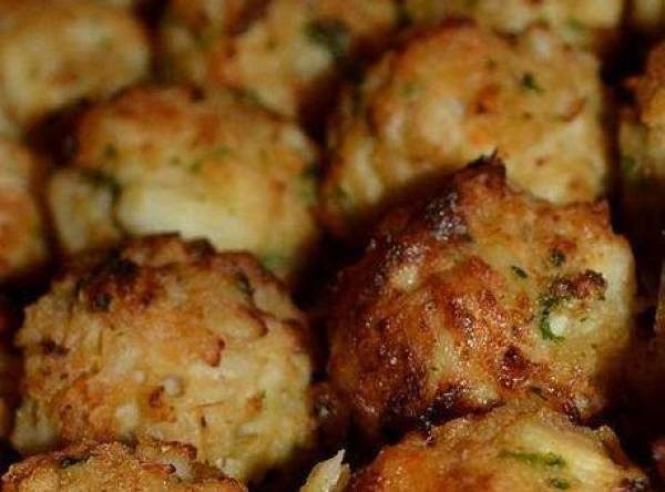 Ritz-filled <a href="http://www.justapinch.com/recipes/appetizer/seafood-appetizer/crab-balls.html" target="_blank">crab balls</a> make the perfect appetizer for any event.