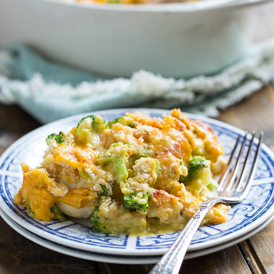 No need to go out to eat when you can make <a href="http://spicysouthernkitchen.com/broccoli-cheddar-chicken-cracker-barrel-copycat/" target="_blank">broccoli cheddar chicken</a> instead. 