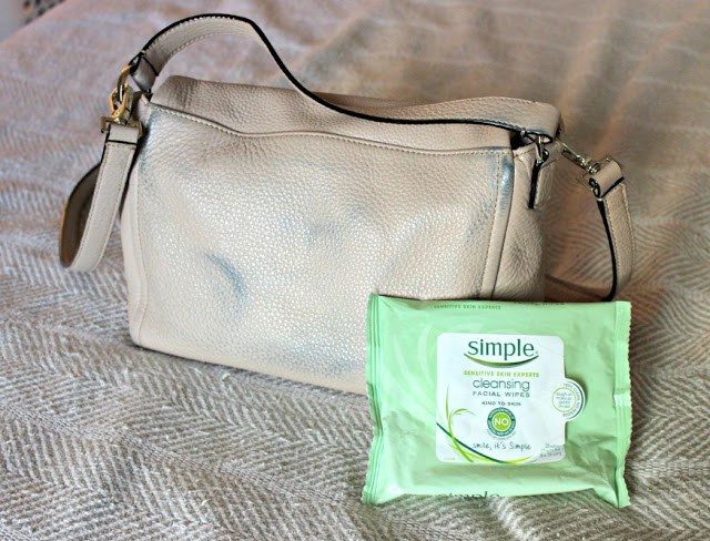 Now you don't have to worry about your jeans rubbing up against your favorite purse,  because <a target="_blank" href="http://www.alannaandcompany.com/2015/10/how-to-remove-denim-stains-from-your.html">makeup remover wipes</a> will clean them quickly.