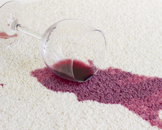 Red wine seems impossible to clean out of your carpet, but it's actually pretty simple with just a little <a target="_blank" href="https://www.tescoliving.com/articles/carpet-cleaning-stain-removal-tips">salt</a>.