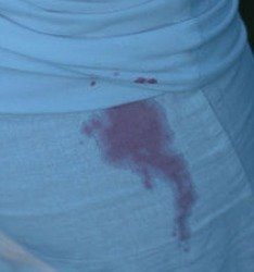 Hydrogen peroxide comes in handy yet again for <a target="_blank" href="http://www.stain-removal-101.com/grape-juice-stains.html">grape juice stains</a> -- just pair it with some dish soap.
