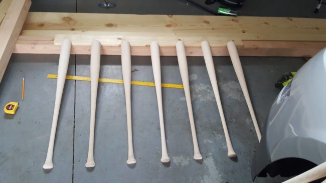 His wife bought the perfect bats online so he could get straight to work on laying them out.