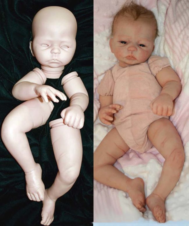 The reborn toys are just like regular dolls, except they're made by speciality artists with the goal of having them resemble a human infant as closely as possible.