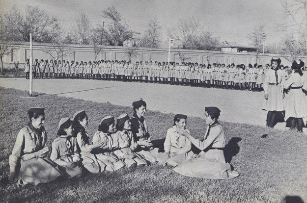 There were scout programs for girls and boys alike.