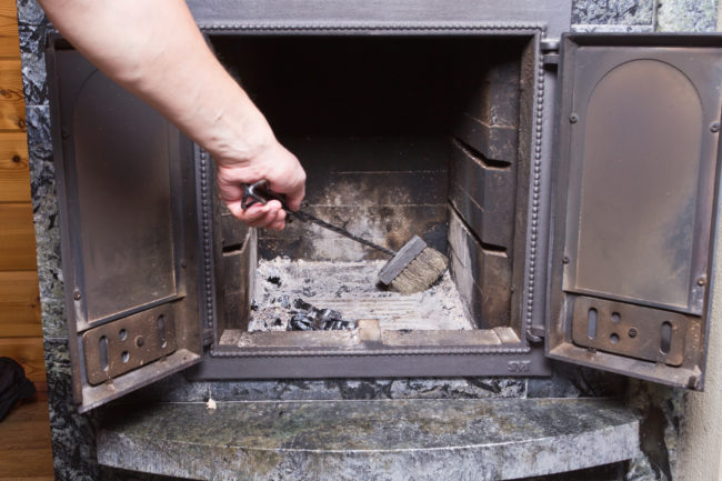 Clean out any debris that might have accumulated in your fireplace and chimney.