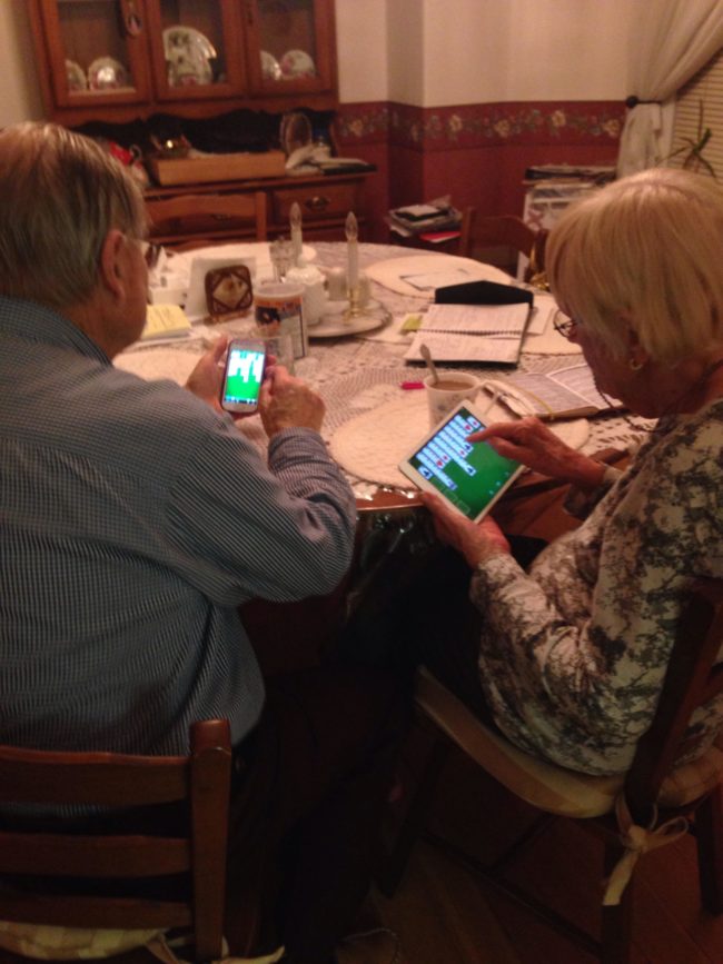 There's just something about grandparents and their solitaire.