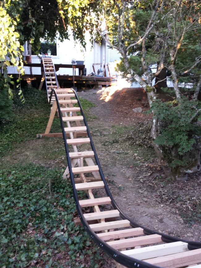 With the track completed and looking amazing, he worked on the cart itself.