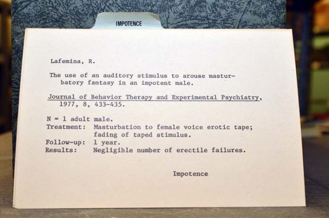 Apparently impotence was also considered a mental illness back in the day.