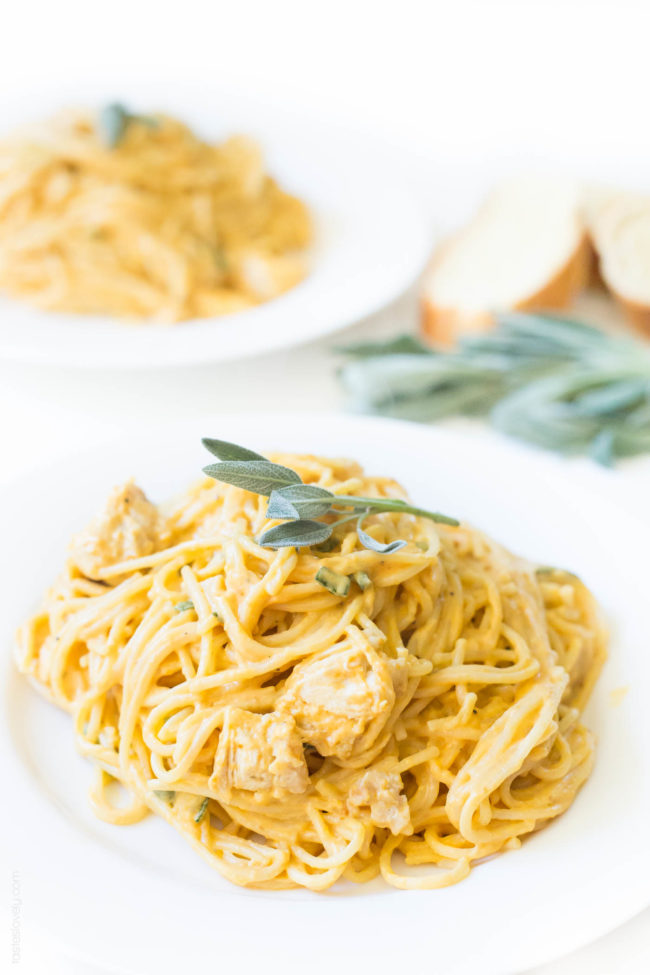 <a href="http://www.tasteslovely.com/ad-creamy-pumpkin-alfredo-pasta-with-sage/" target="_blank">Pumpkin alfredo</a> should be illegal for looking <em>too</em> pretty to eat.