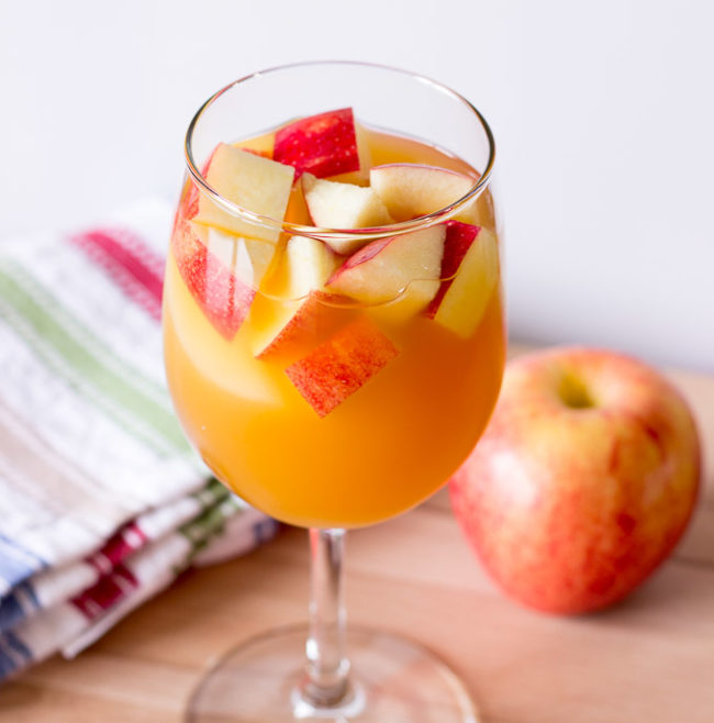 Smoothly transition from summer sangria to this <a href="http://www.thewholesomedish.com/caramel-apple-sangria/" target="_blank">caramel apple version</a>.