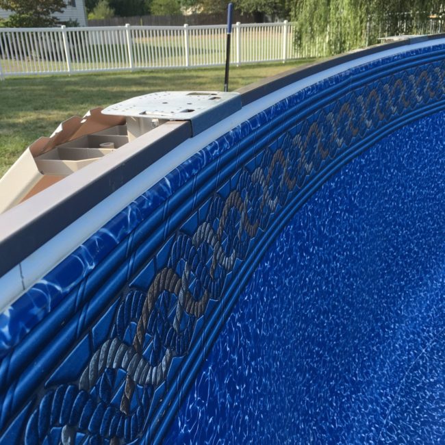 Next came the installation of the pool liner.