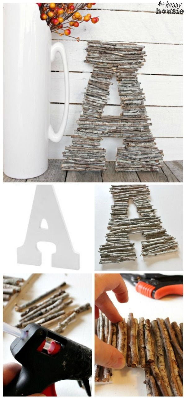 Everyone will know whose house it is with this epic <a href="http://www.listingmore.com/pretty-diy-decorative-letter-ideas-tutorials/" target="_blank">decorative stick design</a>. 