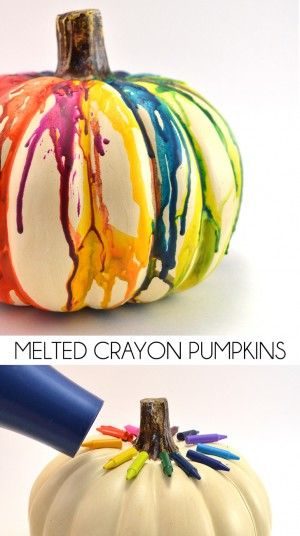 If it can work on canvas, why not on a pumpkin? Decorate your own by using <a href="http://princesspinkygirl.com/cool-pumpkin-ideas/" target="_blank">melted crayons</a>.