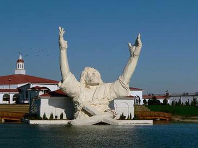 This massive Jesus sculpture in Ohio was actually struck by lightning and burned to the ground. Was it a sign? Probably.