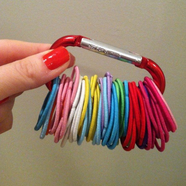 Keep all your hair ties in one place.