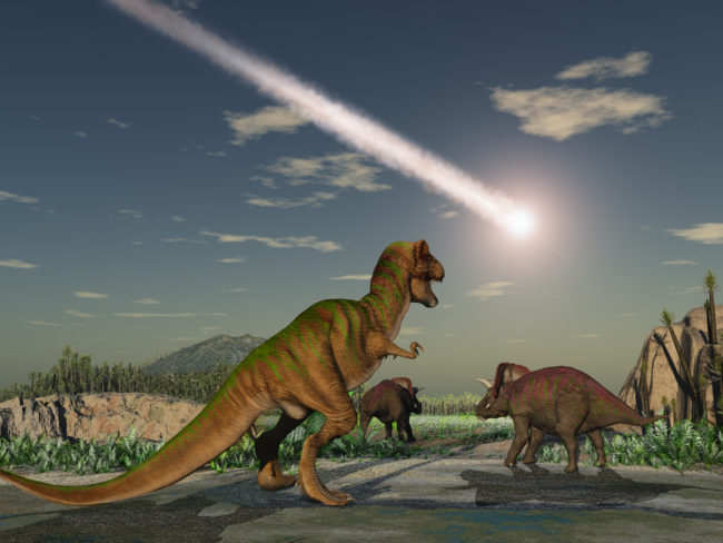 It is believed that an asteroid close to that size was responsible for completely wiping out all of the dinosaurs.