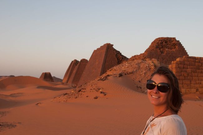 The lucky travelers also slept near ancient pyramids in the Sahara.