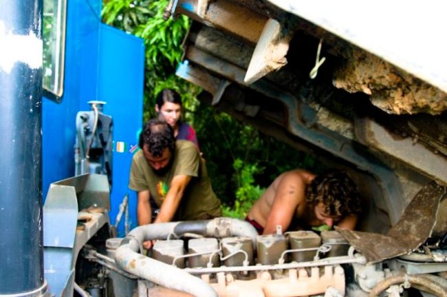 But they ran into another snag when the truck broke down in northern Angola, leaving them stranded for three days in the middle of nowhere.  Luckily, a couple they had been traveling alongside found a mechanic who got it running again.