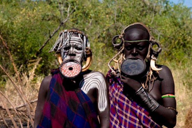 The Mursi tribe in the Omo Valley of Ethiopia absolutely amazed them with their lip disks.