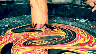 The experience of watching people partake in body marbling is hypnotizing.