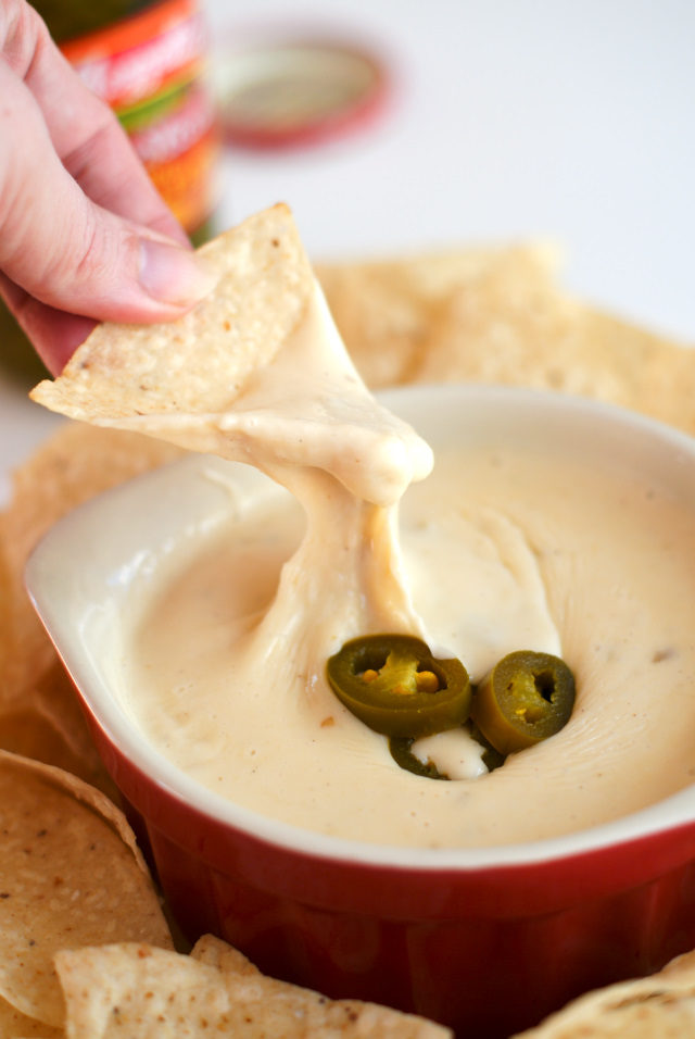 Need something cheesy to go with your chips?  Try this <a target="_blank" href="http://www.thetwobiteclub.com/2016/01/crock-pot-queso-blanco-dip.html#_a5y_p=4952370">queso blanco dip</a> -- but don't be surprised if you can't stop eating it.