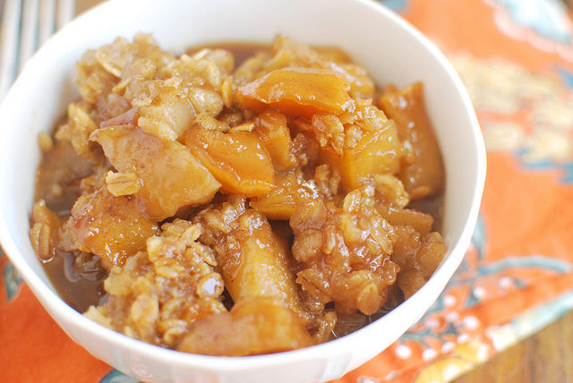 This <a target="_blank" href="http://fakeginger.com/slow-cooker-caramel-apple-crumble/">caramel apple crumble</a> proves that Crock-Pots are equally good at making scrumptious desserts, too!