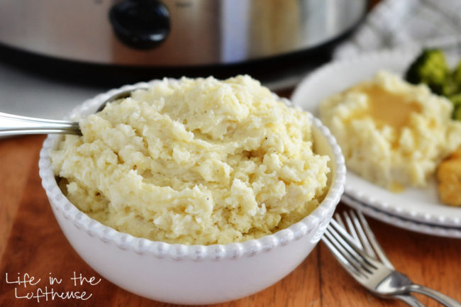 I'd probably scarf all of these <a target="_blank" href="http://life-in-the-lofthouse.com/crock-pot-creamy-mashed-potatoes/">creamy mashed potatoes</a> in one sitting.