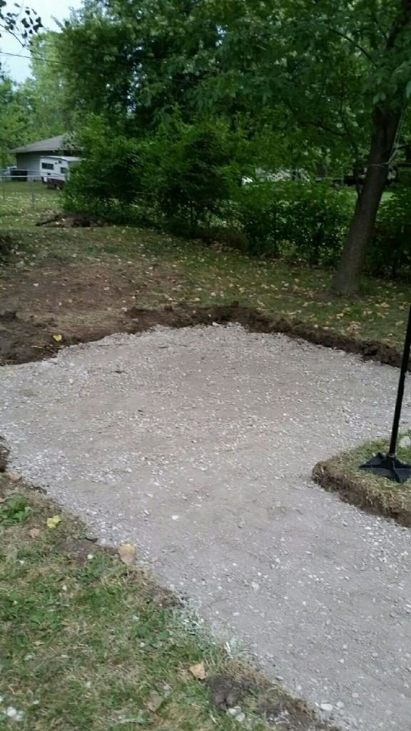 He filled in the hole with five tons of rock and leveled it by hand.