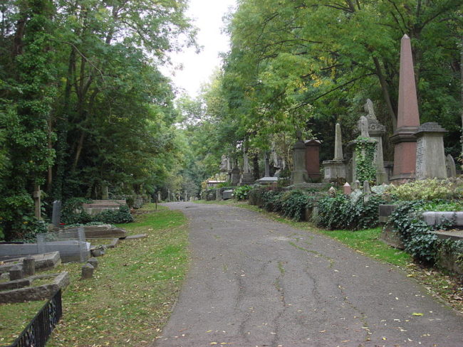 But this creature isn't the only notable resident of the cemetery.  Visitors have also claimed to see the spirit of an old lady running through the graves, a ghost with red eyes, and a vanishing phantom figure that stares into the sky.