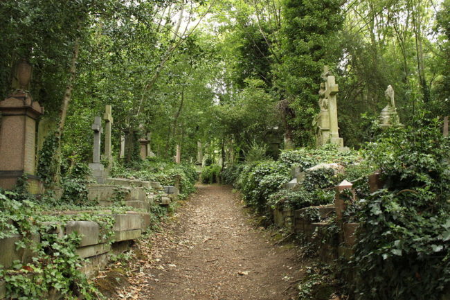 Thousands were buried here, but it became abandoned by the 1960s and turned into a decaying, ruined mess.  This is when strange stories of hauntings began to surround the cemetery.