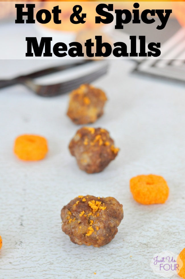 Add these <a href="http://www.mysuburbankitchen.com/2015/03/hot-and-spicy-cheese-meatballs/" target="_blank">hot and spicy meatballs</a> to your spaghetti or eat them by themselves!
