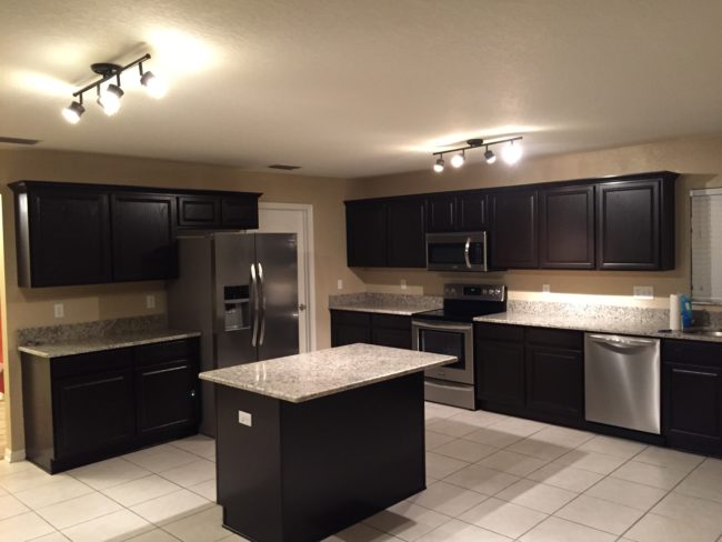 After reassembling the cabinets, this kitchen was almost unrecognizable.