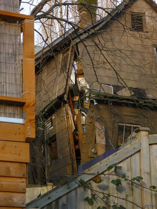 This hoarder's house is literally bursting at the seams.