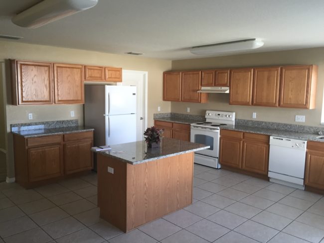 The cabinetry was in excellent condition, but our new homeowners wanted something a bit darker.