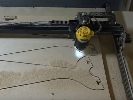 He used CNC machines to cut out all of the pieces.
