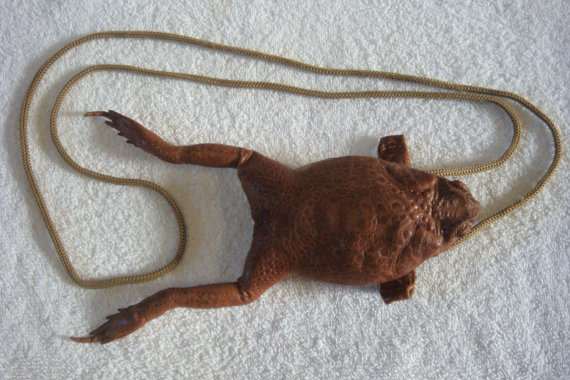 Because <a target="_blank" href="https://www.etsy.com/listing/121819008/real-cane-toad-bag-purse-frog-skin-part?ga_order=most_relevant&amp;ga_search_type=all&amp;ga_view_type=gallery&amp;ga_search_query=taxidermy%20purse&amp;ref=sr_gallery_6">dead toads</a> make the best purses.