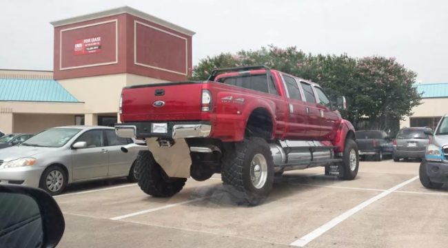 You know what they say about guys who drive big trucks...they can't park to save their lives.